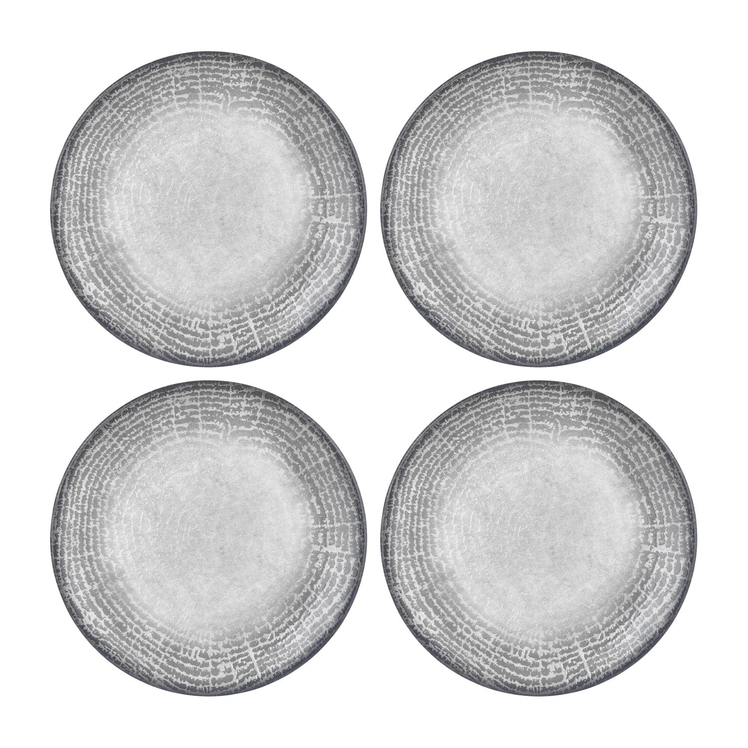 Luna dia.10.75" Round Gray Vitrified Plate (Set of 4)