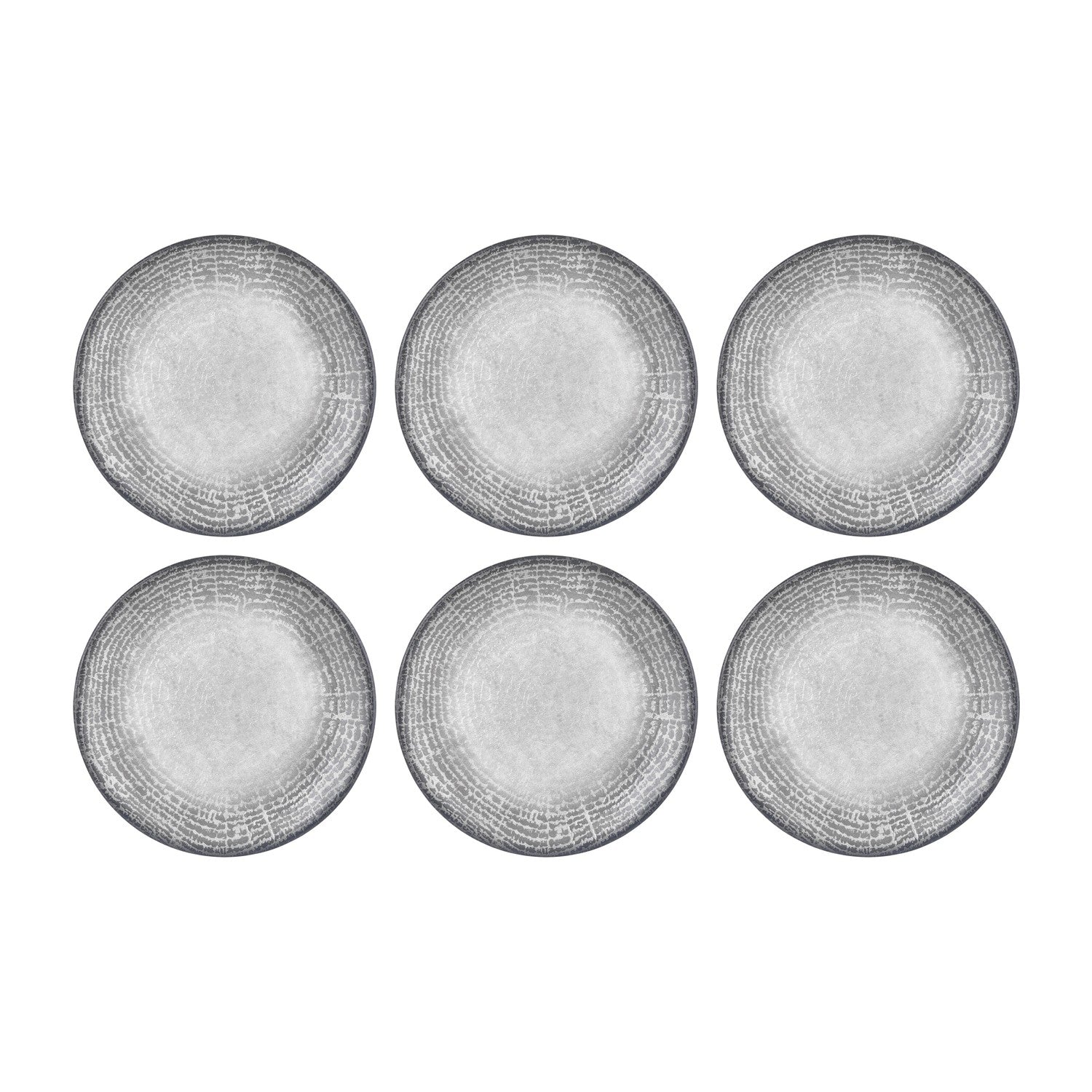 Luna dia.11.75" Round Gray Vitrified Plate (Set of 6)