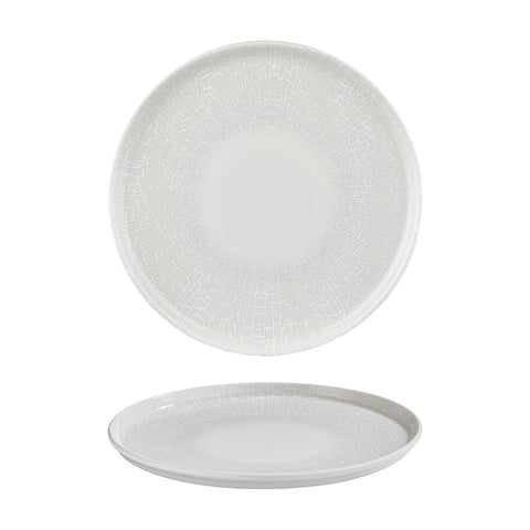 Illusion dia.12.5" x 12.5" Round Blue Vitrified Pizza Plate (Set of 6)