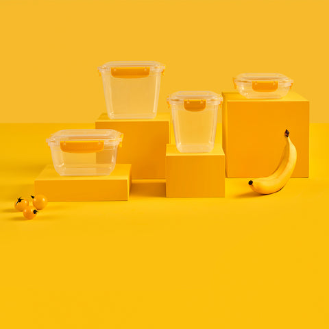 Turgla Home Lock & Fresh™ 10 pieces Yellow Leak-Proof Food Storage Container Set