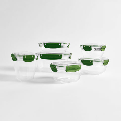 Turgla Home Lock & Fresh™ 10 pieces Green Leak-Proof Food Storage Container Set