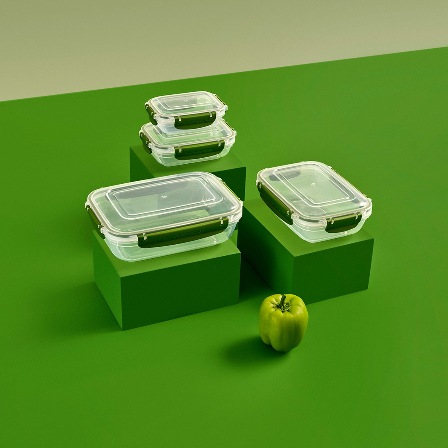 Turgla Home Lock & Fresh™ 10 pieces Green Leak-Proof Food Storage Container Set