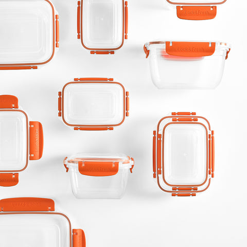 Turgla Home Lock & Fresh™ 12 pieces Orange Leak-Proof Food Storage Container Set