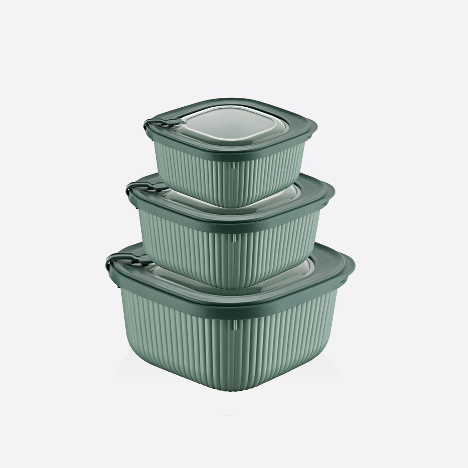 Turgla Home Microline 6 piece Microwave Safe Food Storage Containers, Green