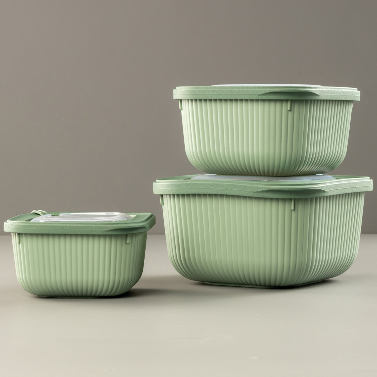 Turgla Home Microline 6 piece Microwave Safe Food Storage Containers, Green
