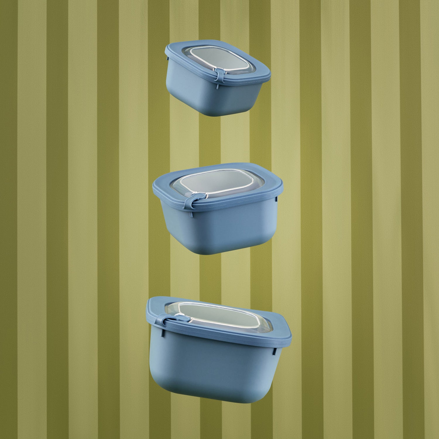 Turgla Home Microline 6 piece Microwave Safe Food Storage Containers, Blue