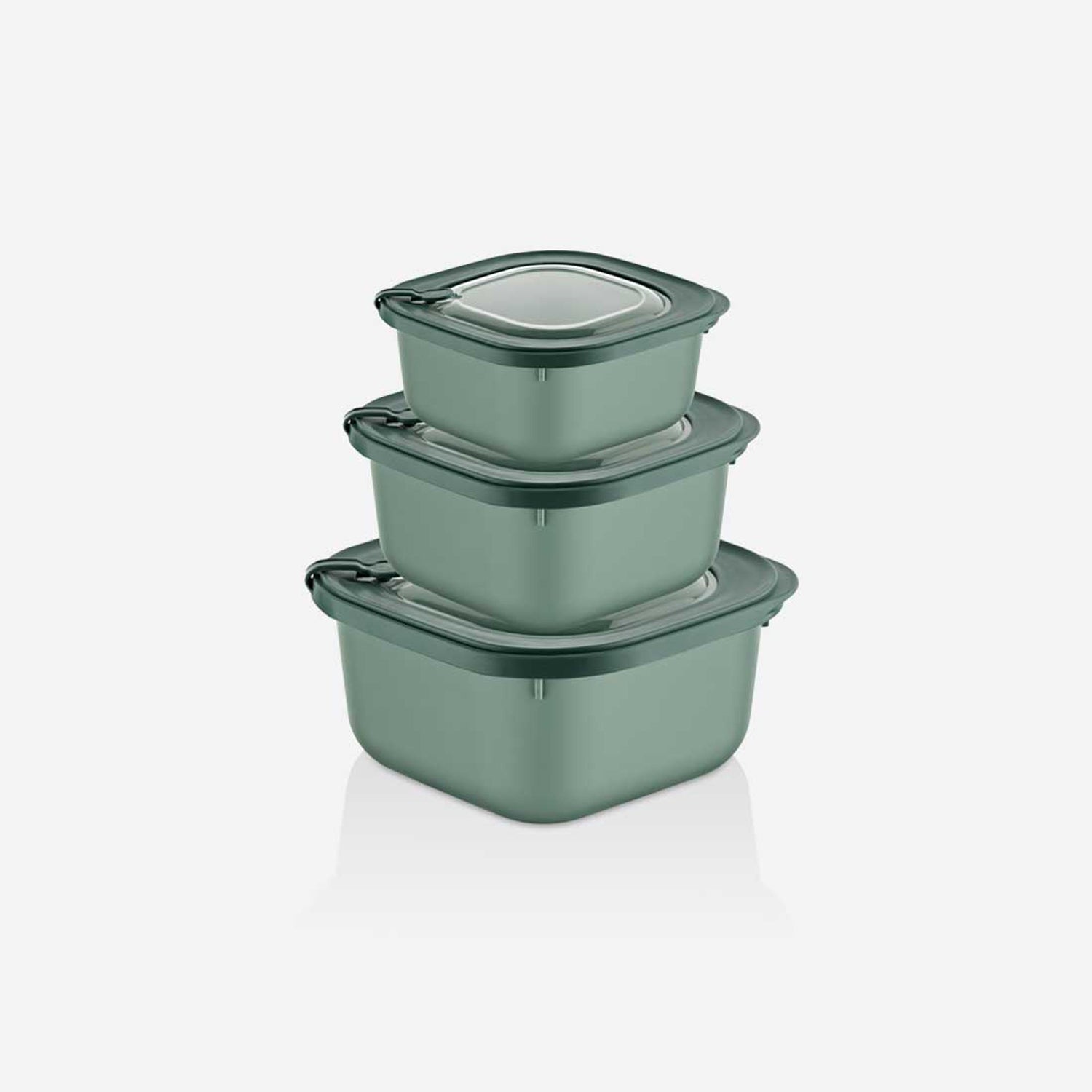 Turgla Home Microline 6 piece Microwave Safe Food Storage Containers, Green
