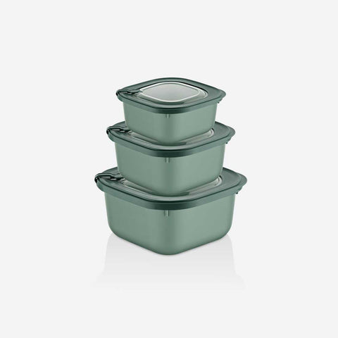 Turgla Home Microline 6 piece Microwave Safe Food Storage Containers, Green