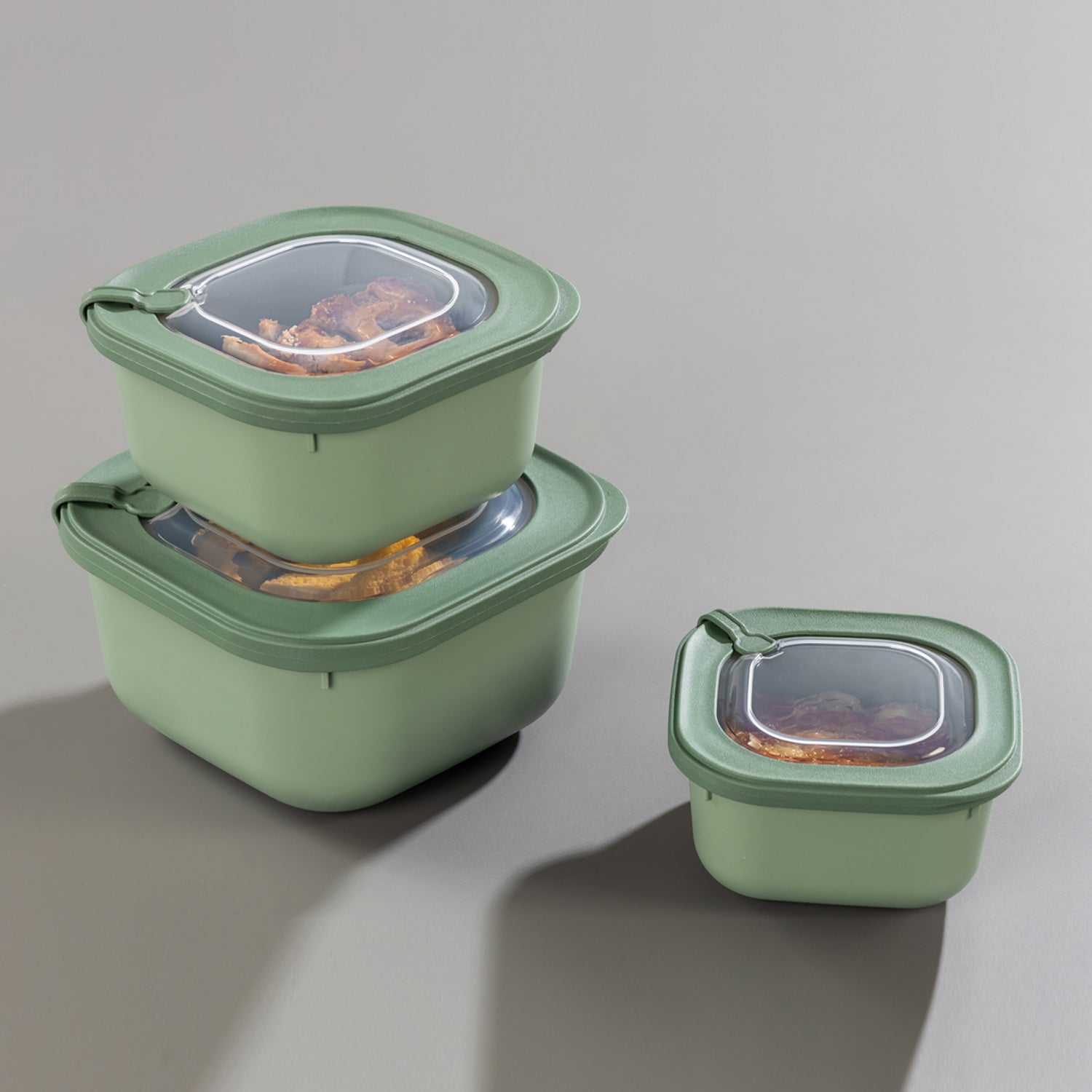 Turgla Home Microline 6 piece Microwave Safe Food Storage Containers, Green