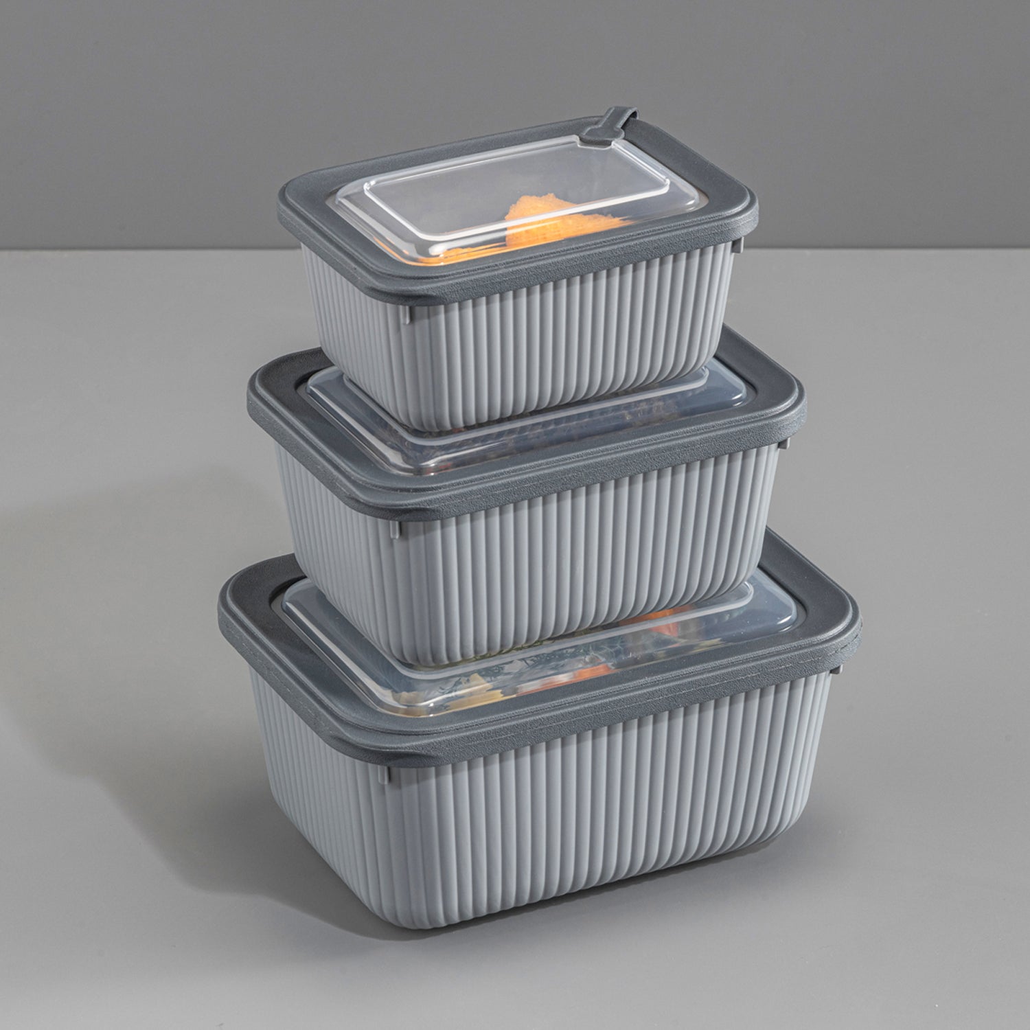 Turgla Home Microline 6 piece Microwave Safe Food Storage Containers, Black