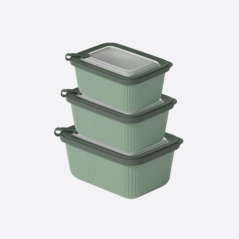 Turgla Home Microline 6 piece Microwave Safe Food Storage Containers, Green