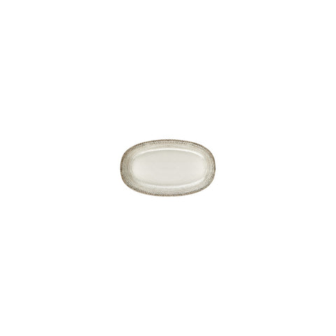 Misis 6" x 3.5" x h:0.75" Oval Brown Vitrified Platter (1 each)