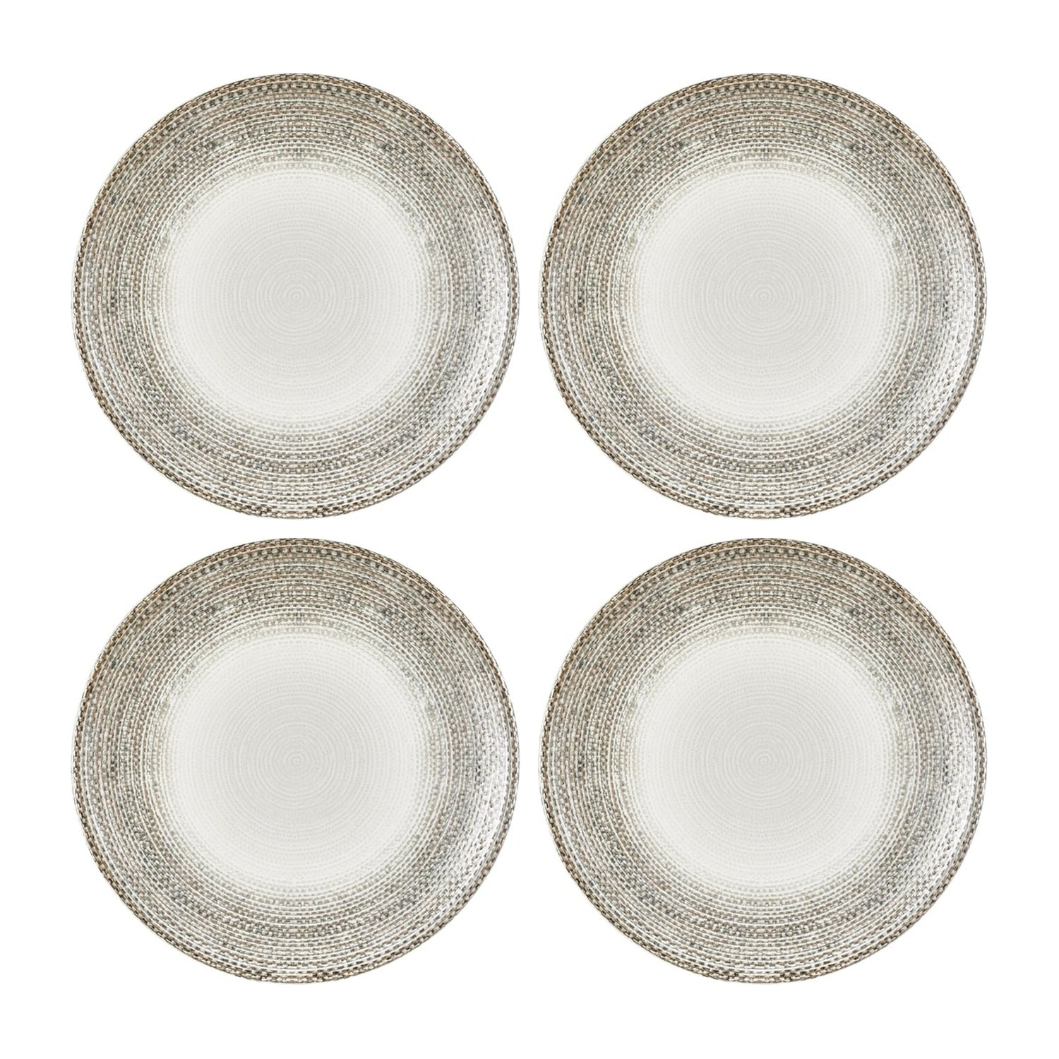 Misis dia.6.75" Round Brown Vitrified Plate (Set of 4)