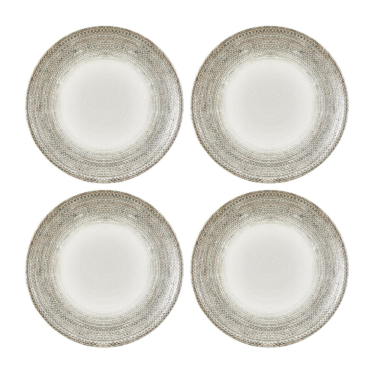 Misis dia.6.75" Round Brown Vitrified Plate (Set of 4)