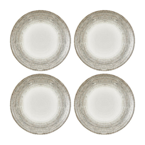 Misis dia.6.75" Round Brown Vitrified Plate (Set of 4)