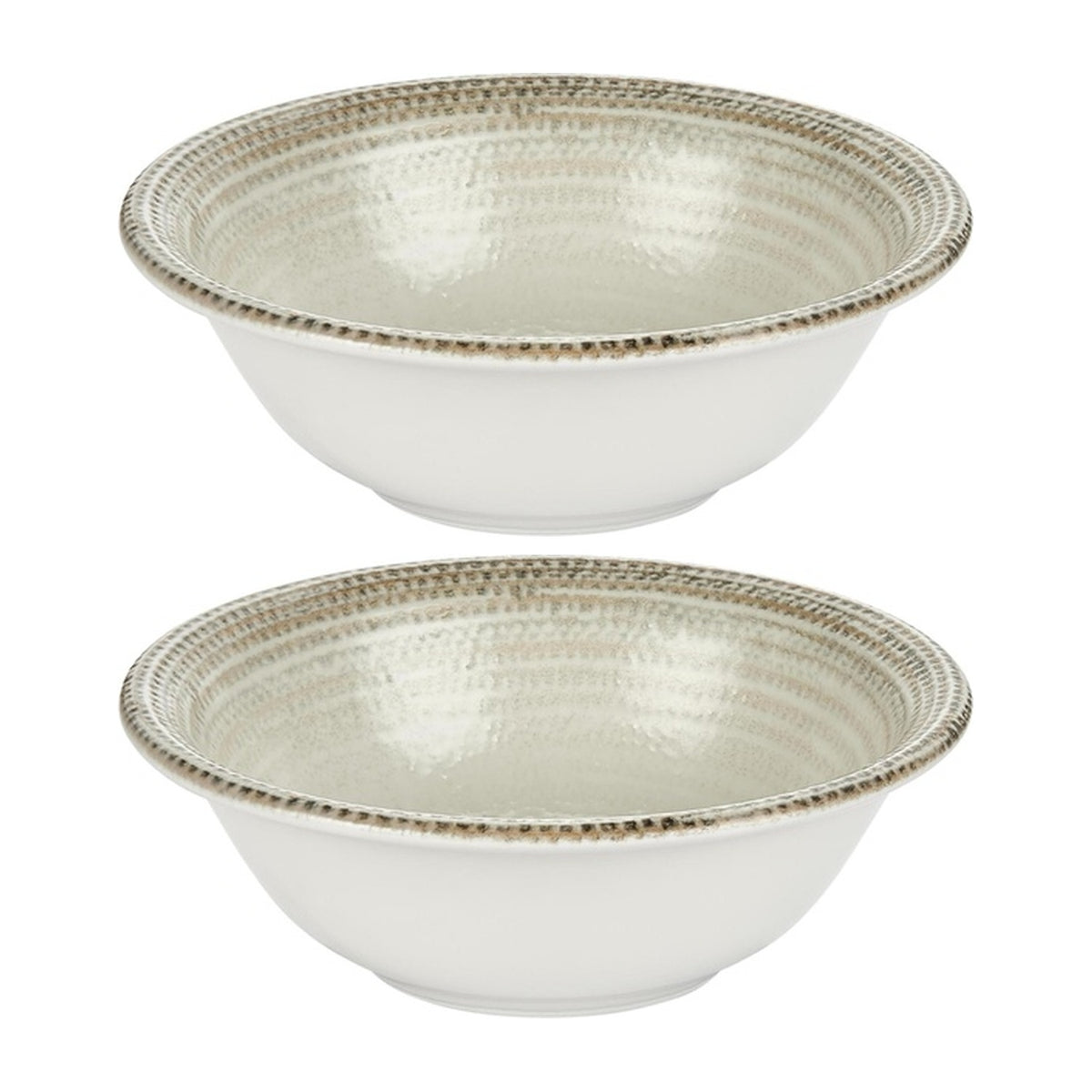 Misis dia.7.75" h:0" 30 oz. Round Brown Vitrified Bowl (Set of 2)