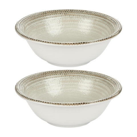 Misis dia.7.75" h:0" 30 oz. Round Brown Vitrified Bowl (Set of 2)