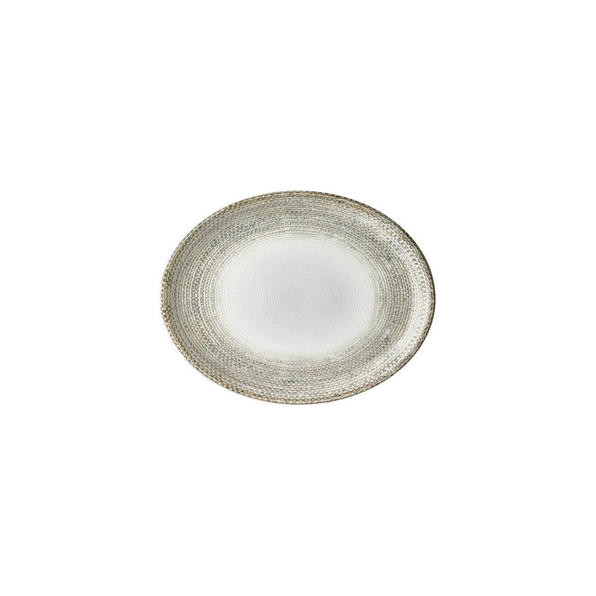 Misis 9.75" x 7.5" x h:1" Oval Brown Vitrified Platter (Set of 4)