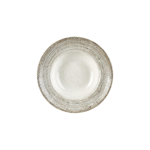 Misis dia.10.75" h:0" 17 oz. Round Brown Vitrified Deep Plate (Set of 2)