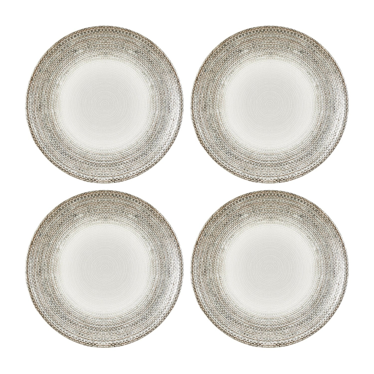 Misis dia.10.75" Round Brown Vitrified Plate (Set of 4)