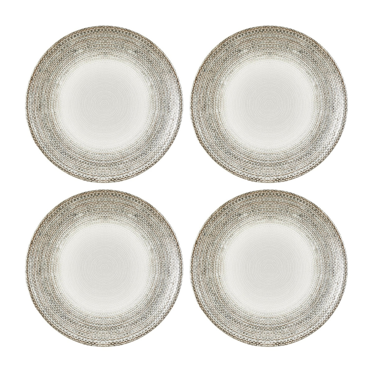 Misis dia.10.75" Round Brown Vitrified Plate (Set of 4)