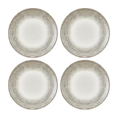 Misis dia.10.75" Round Brown Vitrified Plate (Set of 4)