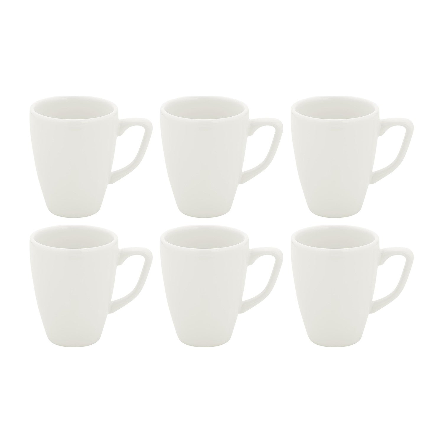 Gourmet dia.3.25" h:0" 10 oz. Round Warm White Vitrified Mug (Set of 6)