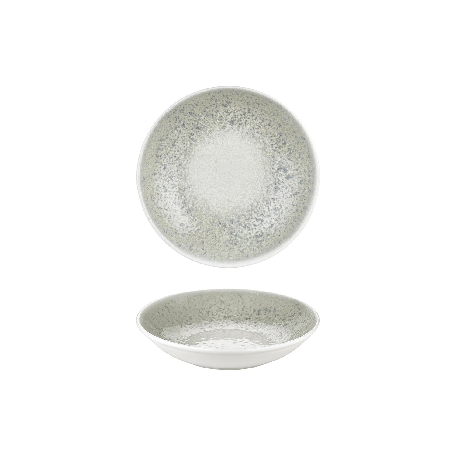 Natura Ocean dia.8.25" h:0" 27 oz. Round Blue Vitrified Deep Plate (Set of 2)