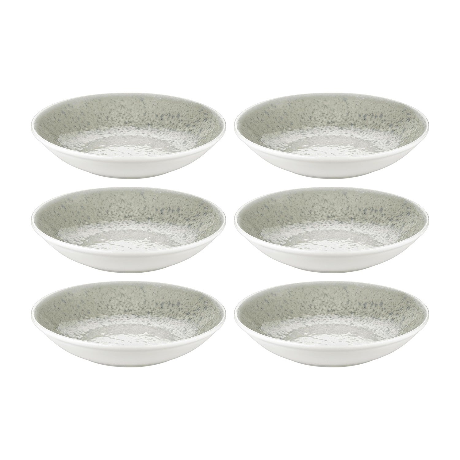 Natura Ocean dia.9" h:1.75" 34 oz. Round Blue Vitrified Deep Plate (Set of 6)
