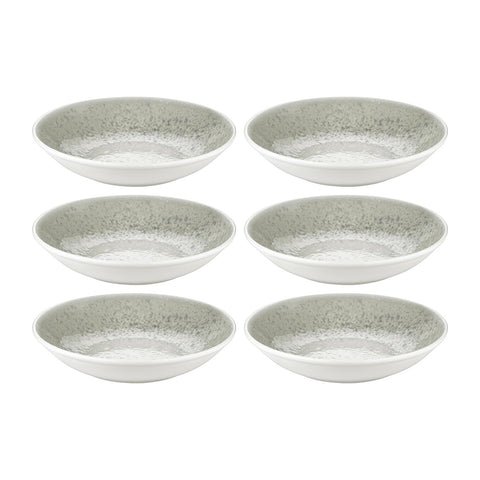 Natura Ocean dia.9" h:1.75" 34 oz. Round Blue Vitrified Deep Plate (Set of 6)