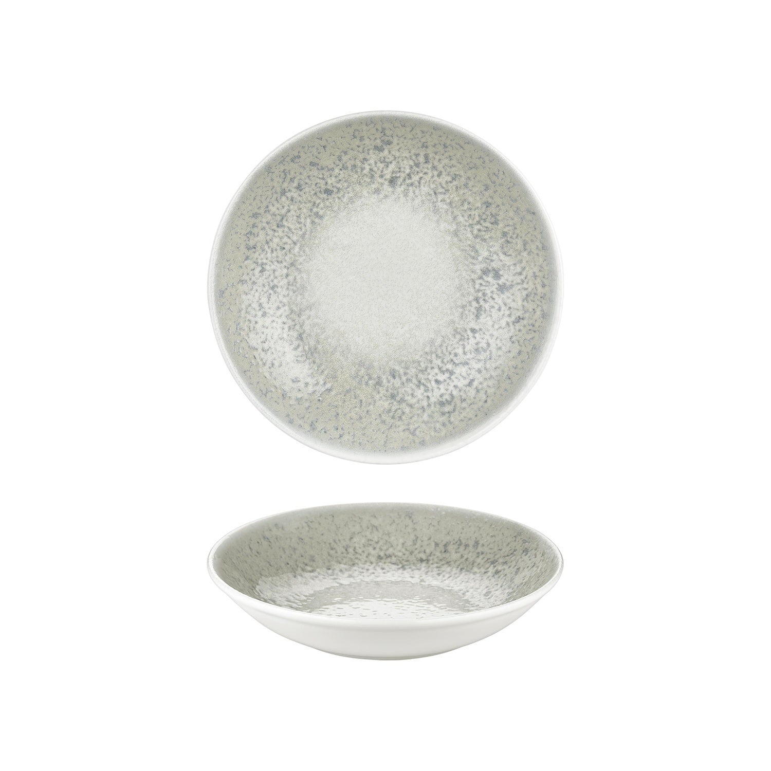 Natura Ocean dia.9.75" h:0" 44 oz. Round Blue Vitrified Deep Plate (Set of 2)