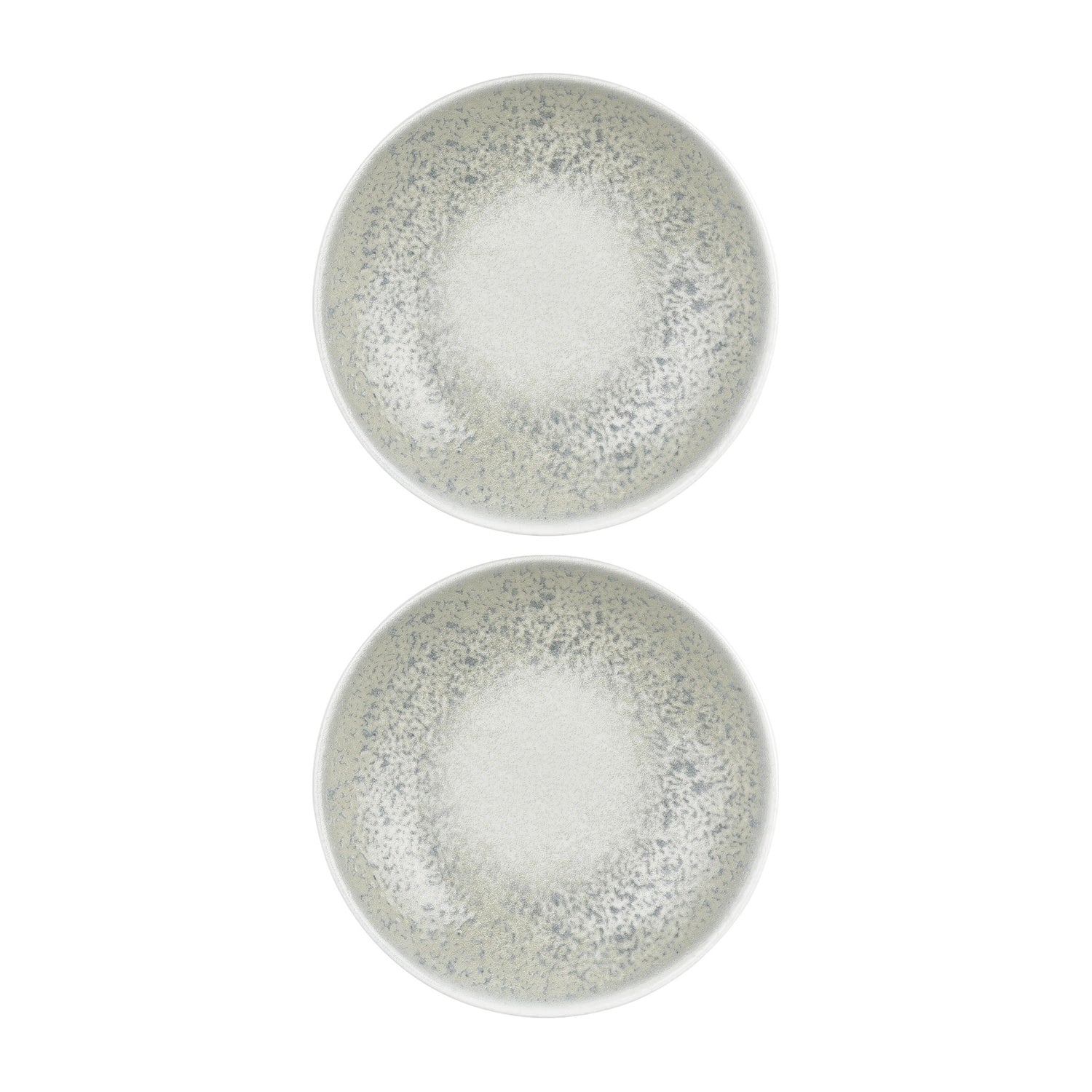 Natura Ocean dia.9.75" h:0" 44 oz. Round Blue Vitrified Deep Plate (Set of 2)