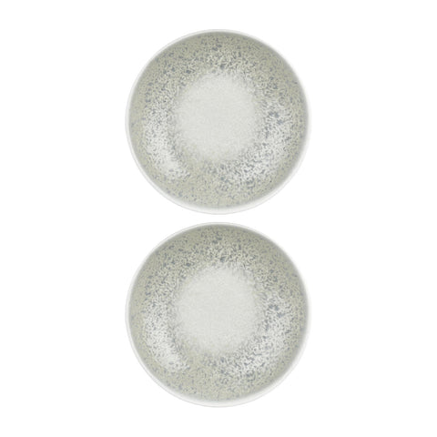Natura Ocean dia.9.75" h:0" 44 oz. Round Blue Vitrified Deep Plate (Set of 2)