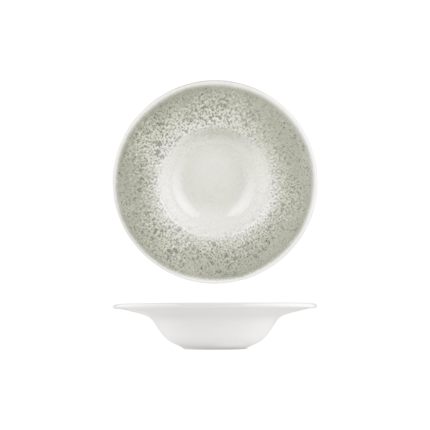 Natura Ocean dia.9.75" h:0" 14 oz. Round Blue Vitrified Deep Plate (Set of 2)