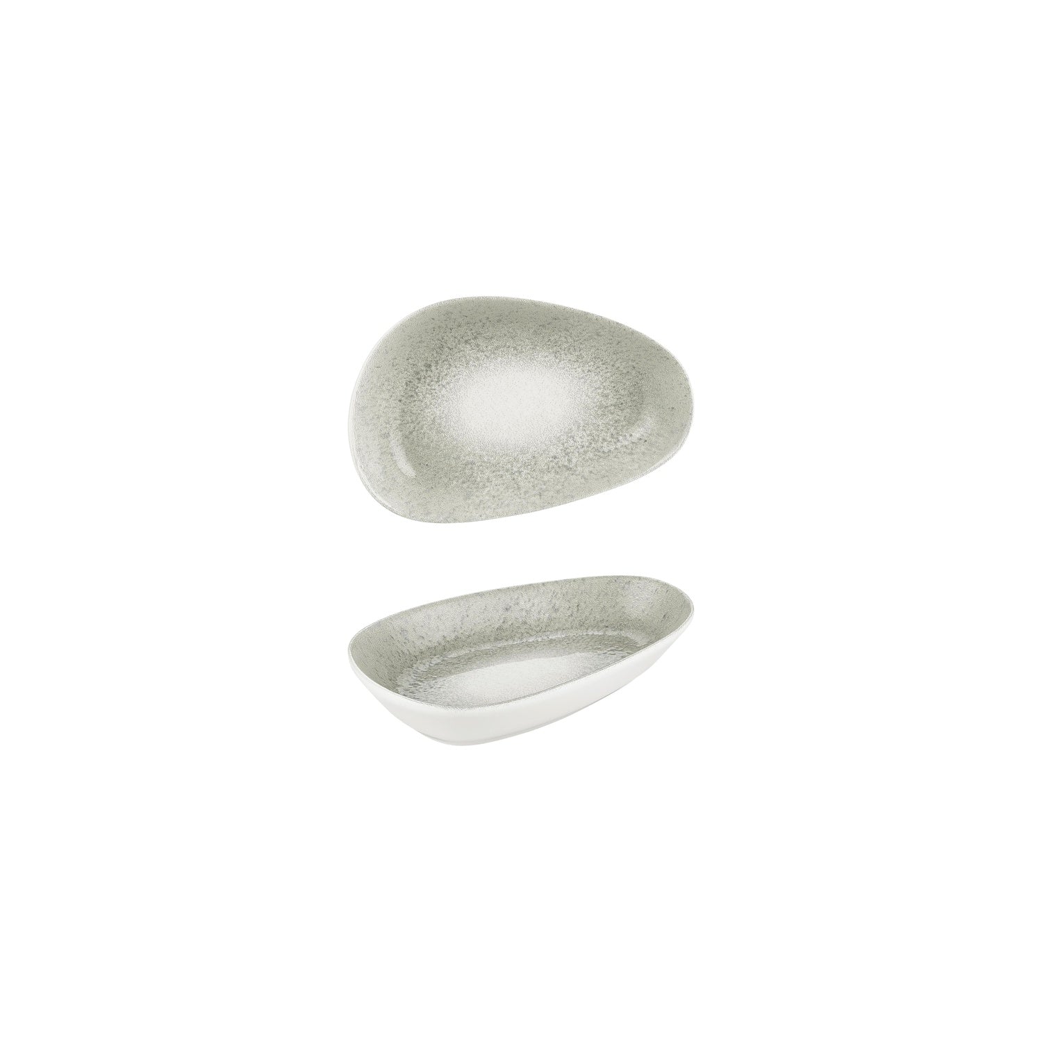 Natura Ocean 6.25" x 4" x h:1.25" Organic Blue Vitrified Platter (1 each)