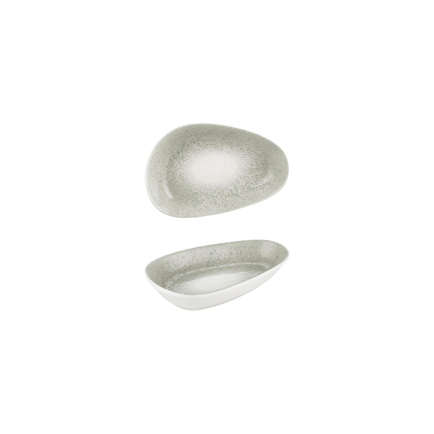 Natura Ocean 6.25" x 4" x h:1.25" Organic Blue Vitrified Platter (1 each)