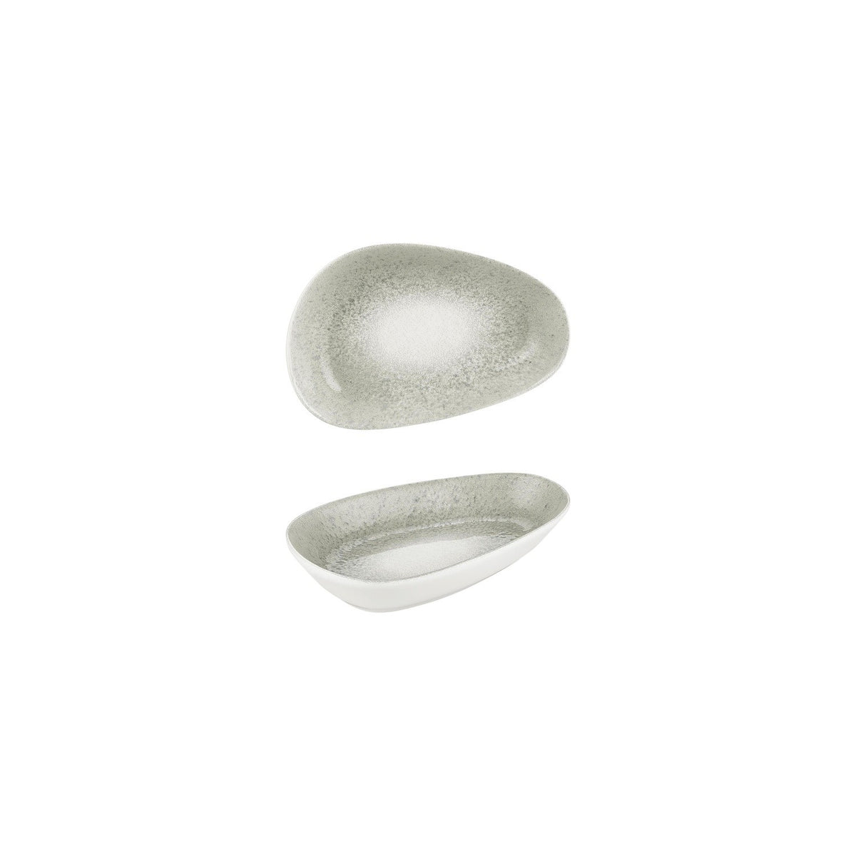 Natura Ocean 6.25" x 4" x h:1.25" Organic Blue Vitrified Platter (1 each)