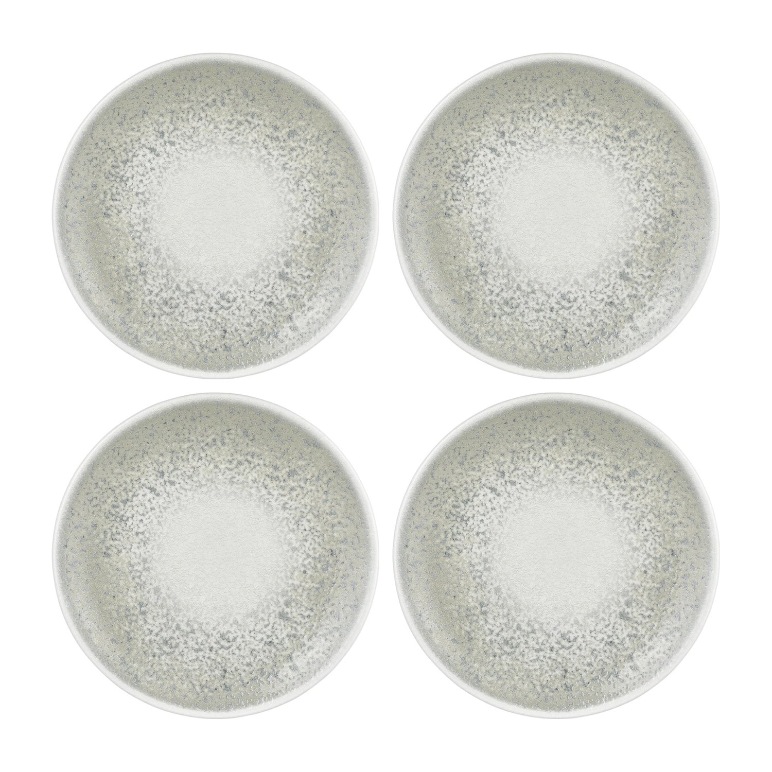 Natura Ocean dia.8.25" Round Blue Vitrified Plate (Set of 4)