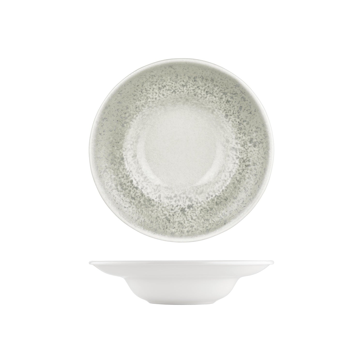 Natura Ocean dia.10.75" h:0" 17 oz. Round Blue Vitrified Deep Plate (Set of 2)