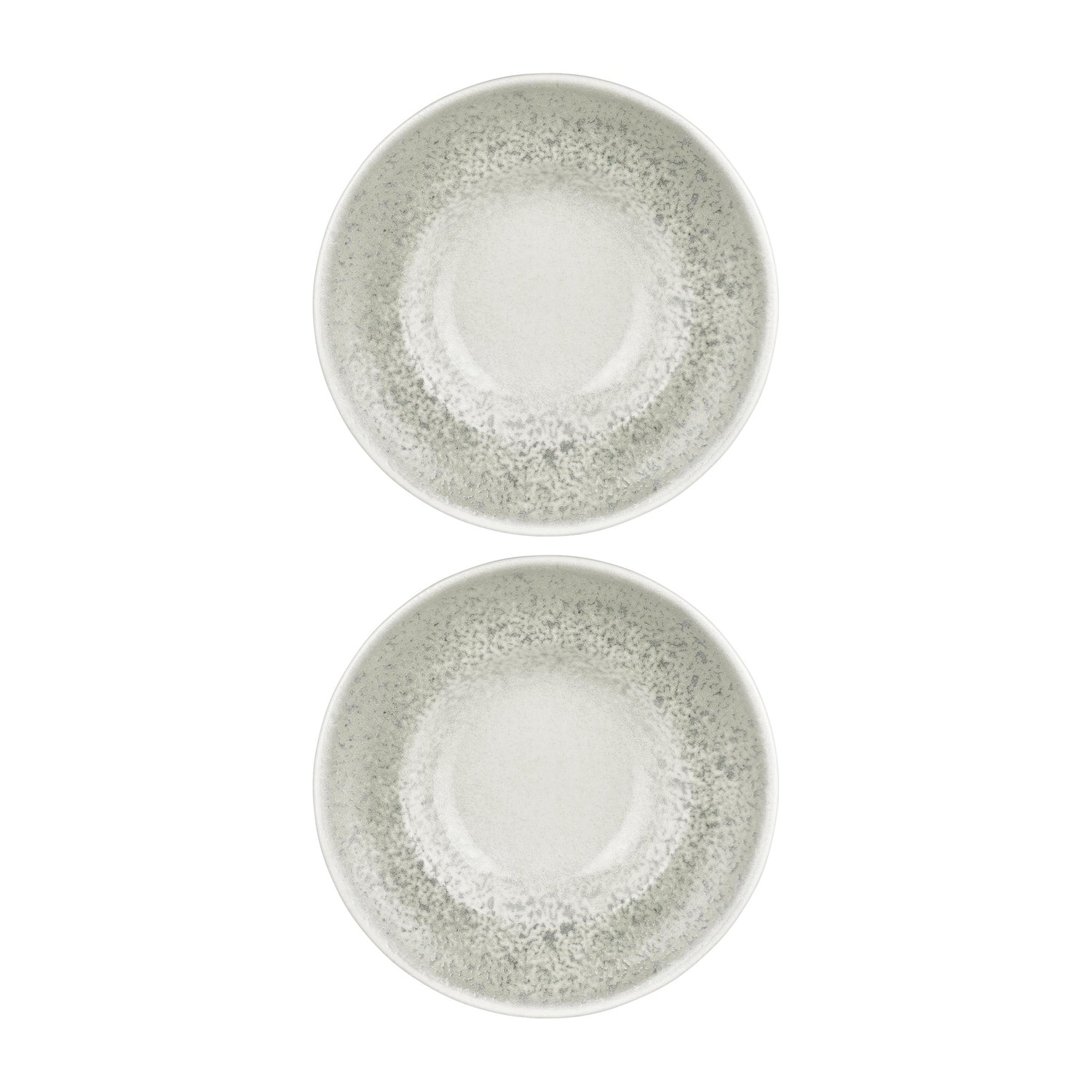 Natura Ocean dia.10.75" h:0" 17 oz. Round Blue Vitrified Deep Plate (Set of 2)