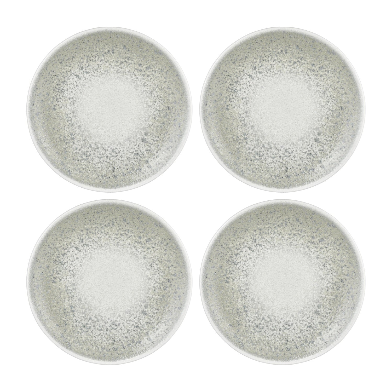 Natura Ocean dia.10.75" Round Blue Vitrified Plate (Set of 4)