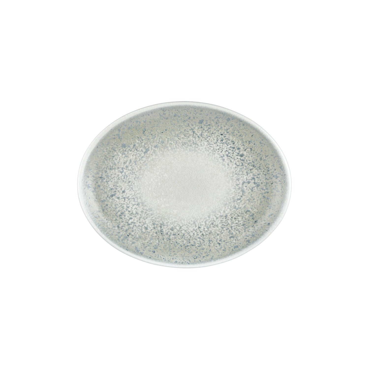 Natura Ocean 12.25" x 9.5" x h:1" Oval Blue Vitrified Platter (1 each)