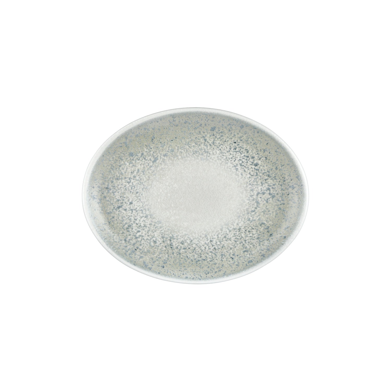 Natura Ocean 12.25" x 9.5" x h:1" Oval Blue Vitrified Platter (1 each)