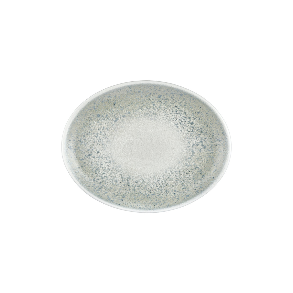 Natura Ocean 12.25" x 9.5" x h:1" Oval Blue Vitrified Platter (1 each)
