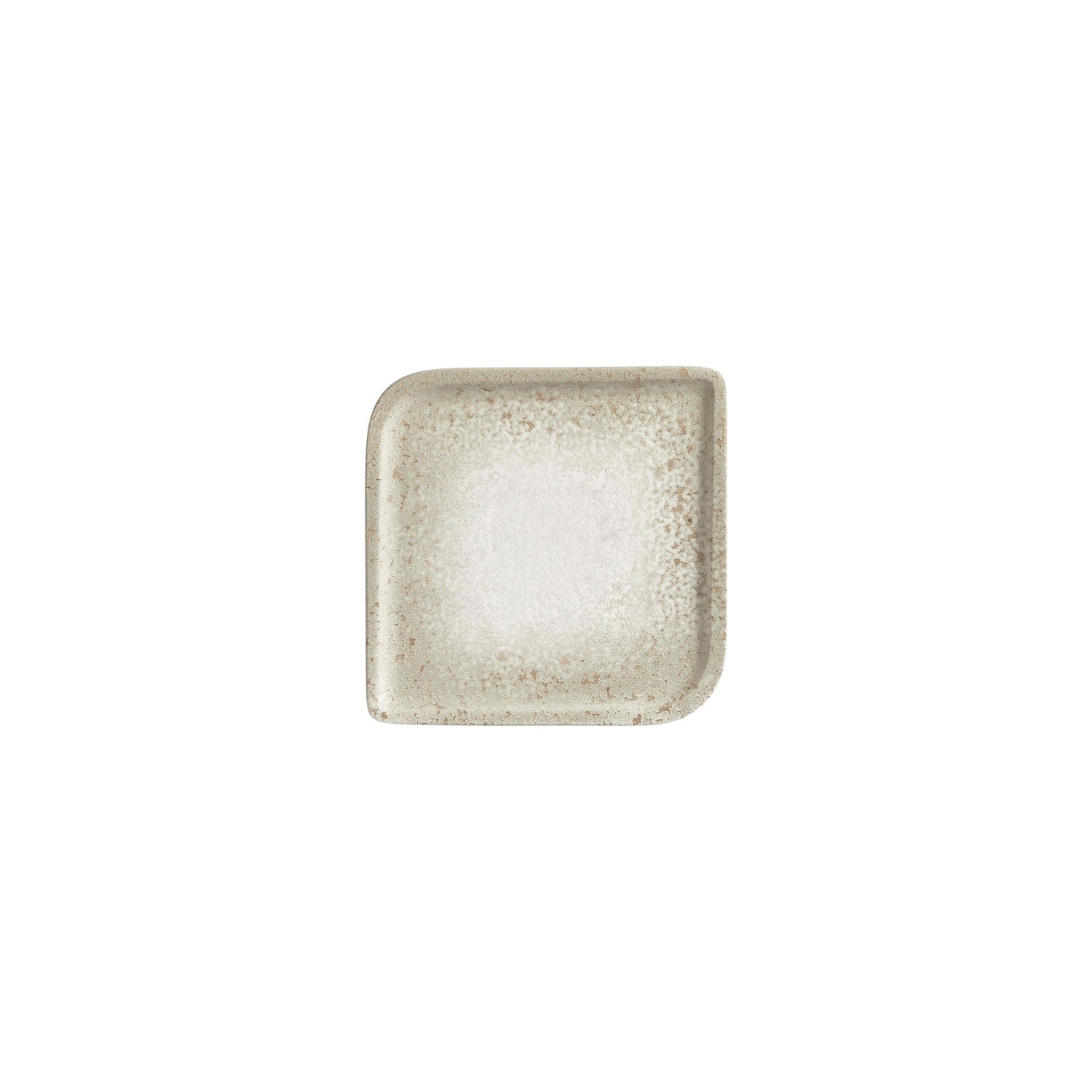 Natura 6" x 6" Square Brown Vitrified Plate (Set of 4)