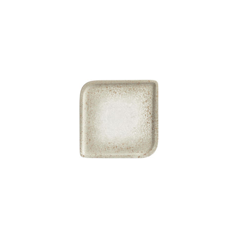 Natura 6" x 6" Square Brown Vitrified Plate (Set of 4)