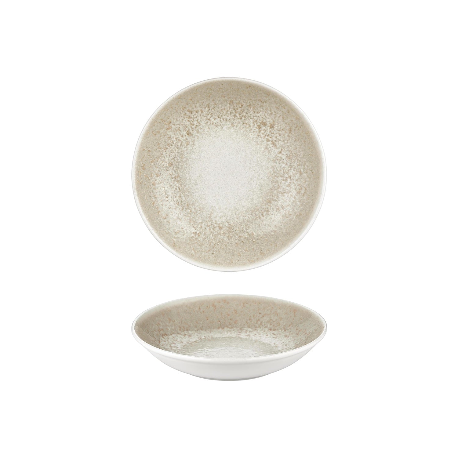 Natura dia.9" h:0" 34 oz. Round Brown Vitrified Deep Plate (Set of 2)