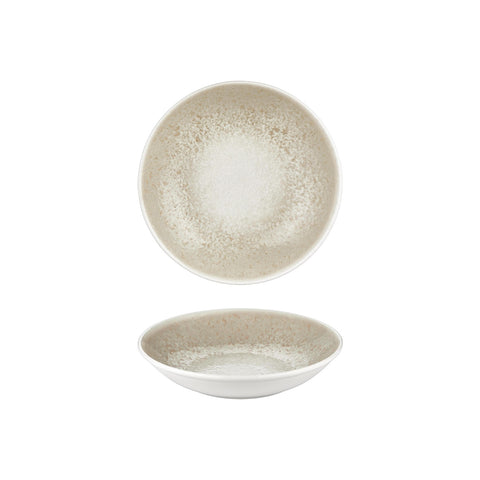 Natura dia.9" h:0" 34 oz. Round Brown Vitrified Deep Plate (Set of 2)