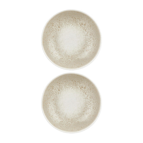 Natura dia.9" h:0" 34 oz. Round Brown Vitrified Deep Plate (Set of 2)