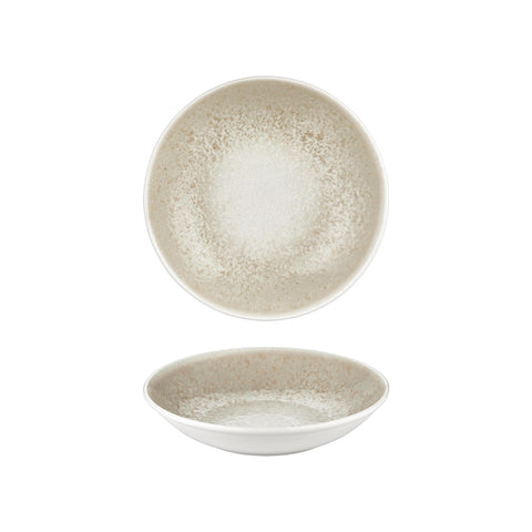 Natura dia.9.75" h:2" 44 oz. Round Brown Vitrified Deep Plate (Set of 6)